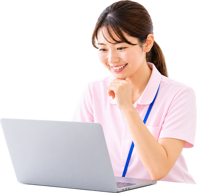 Shiftsemiで悩みが解消し笑顔の介護職員